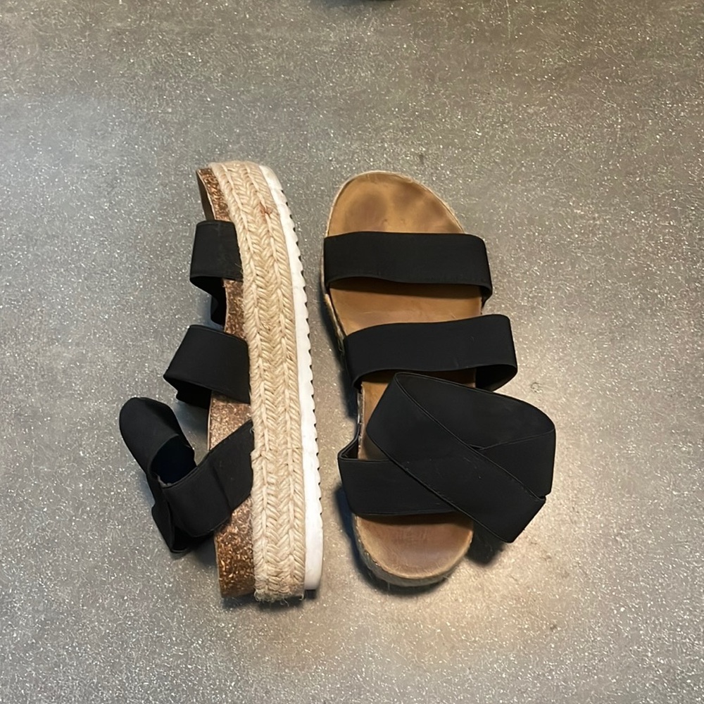Steve Madden platform sandals with ankle strap